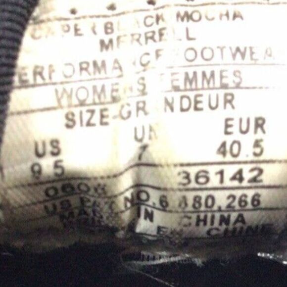 Merrell Women Shoes Caper Trail Sneaker Dark Earth Leather Low Top 9.5 - Picture 6 of 7